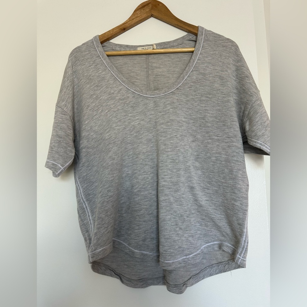 Rag & Bone Gray Grey Oversized Short Sleeve T-Shirt
